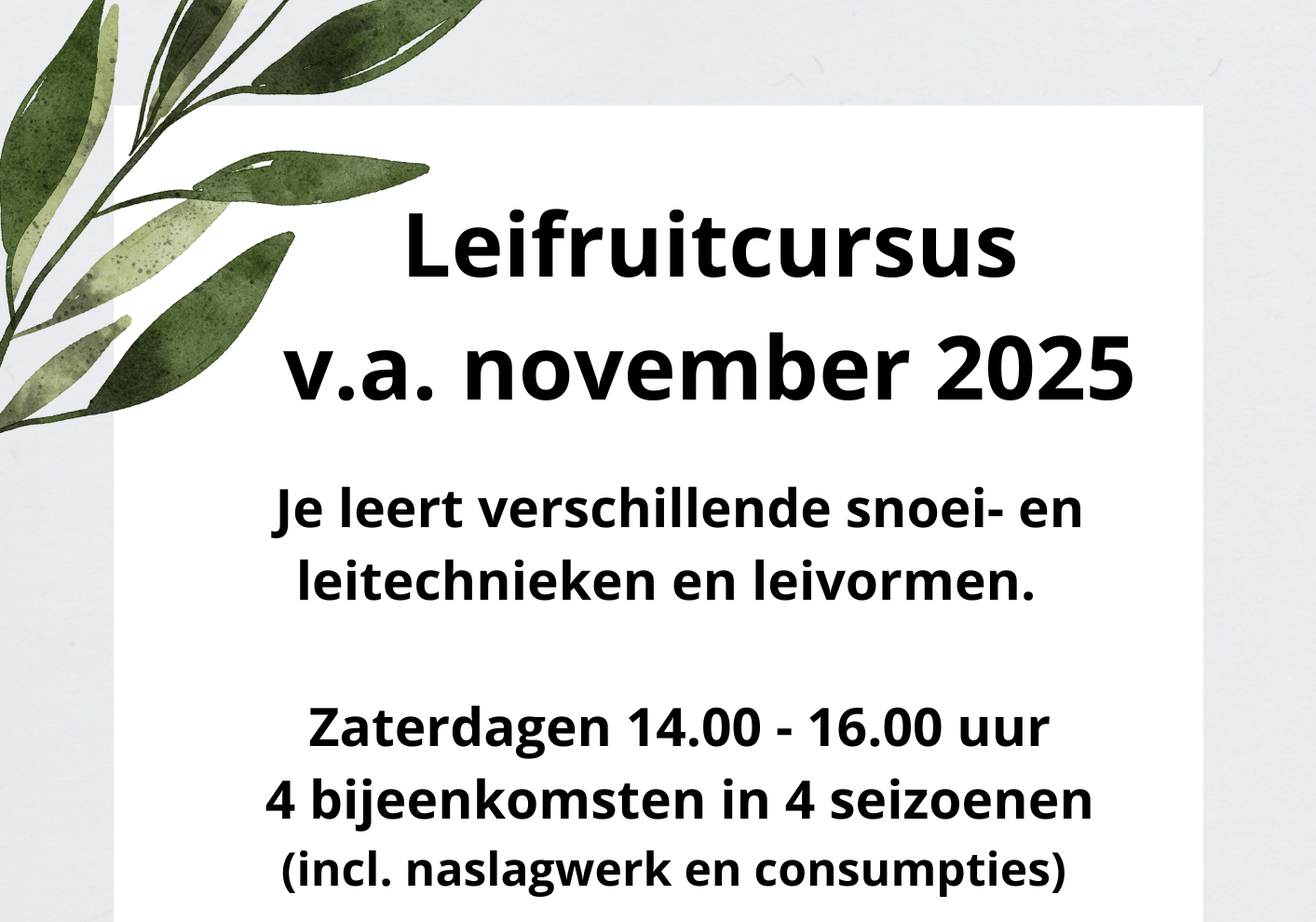 Leifruitcursus